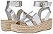 The Drop Women's Listilla Espadrille Wedge Sandal, Silver, 9