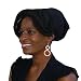Satin Life Elastic Band Women's Soft Slouchy Satin Lined Hat Beanie Cap (Black)