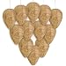 DECYOOL 12 Pack Paper Wasp Nest Decoy Hanging Wasp Nest Stay Away from Wasps Hornets Yellow Jackets(Dark Brown)