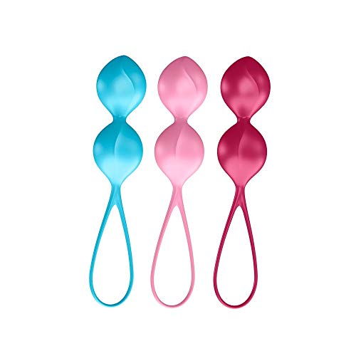 Satisfyer Balls, lustkogels trainings-set, bonte dubbele kogels voor meer seksplezier, 3,4 cm, 3 delen - Afbeelding 3