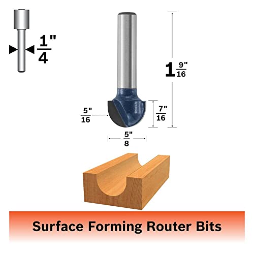 Bosch 85447M 5/16 In. X 5/8 In. Carbide Tipped Core Box Bit #TOP2