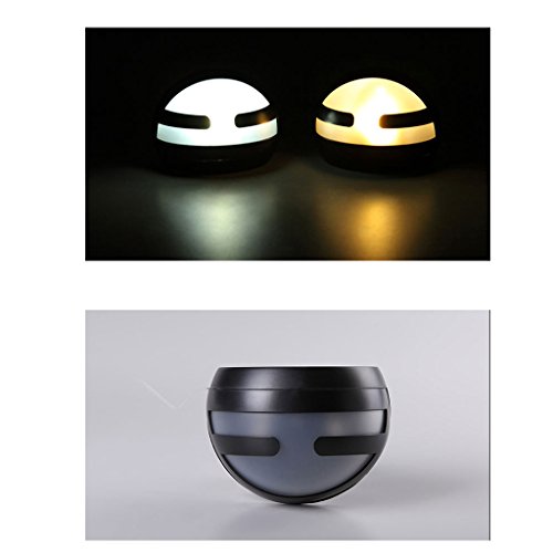 jojomis Lámpara LED solar semiesférica ecológica para exteriores, impermeable, luz blanca cálida, aproximadamente 65 mm x 120 mm x 85 mm