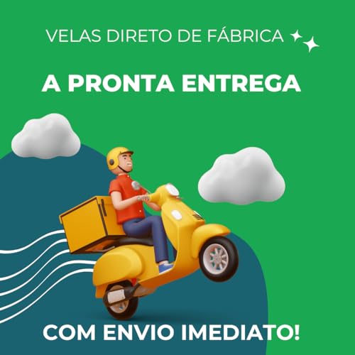 10 Velas de Citronela Com Óleo Essencial, Altura De 7,0 cm e 3,5 Cm De Diâmetro - 68 Gramas, Repelen