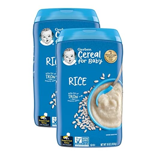 Gerber Cereal for Baby 1st Foods Rice Cereal, Made with Essential Nutrients for Supported Sitters, Non-GMO Project Verified, 16-Ounce Canister (Pack of 2)