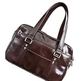 [Ziuuihu] スクールバッグ 日本のカレッジスタイルの多用途シンプルな制服JKロリータソフトガールバッグ PU 大容量通勤ハンドショルダーメッセンジャーバッグ (ブラウン) [並行輸入品]