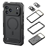 SMALLRIG Mobile Video Cage for iPhone 17 Pro Max, With Phone Case/TPU Soft Frame/T-mount & 17mm Threaded Lens Backplate, Phone Video Rig for Videography Recording Vlog, Flagship Edition - 5543