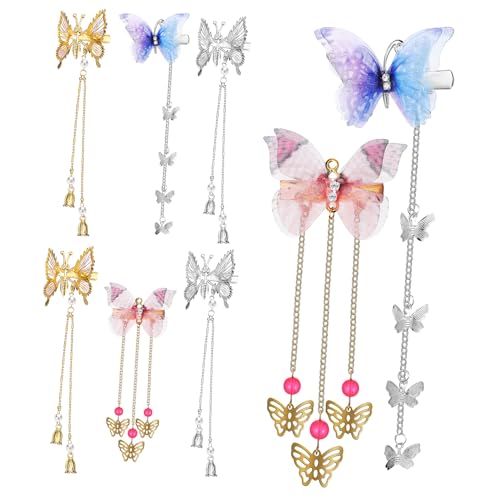 Pinces à cheveux accessoire coiffure femme fille lot de 8 barrettes à pinces fines