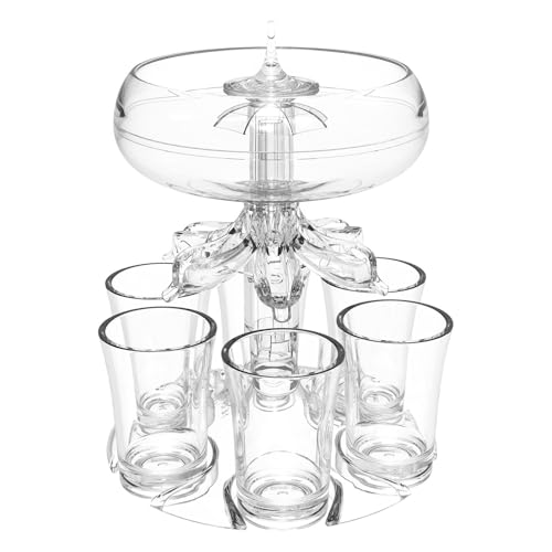 Générique Distributeur de verres à liqueur, distributeur et support en à 6 en fait l'excellent kit de jeux à boire, Accessoires de support de chariot de bar idéal comme cadeau