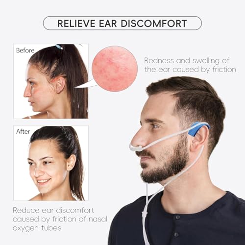Image of 7 Foot Green Nasal Cannulas for Oxygen, Standard Kink Resistant Cannula Nasal Tubing for 0xygen - 40 Pack Oxygen Cannula with 2 Pairs Ear Cusions