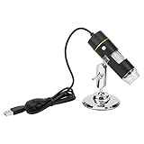 Microscopio digital USB 1x-1000x: con un microscopio digital 1000x de alta potencia, puede ver claramente los detalles de los objetos, incluidas criaturas, monedas, mariposas, circuitos integrados, piel, etc.