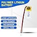Qimoo 301020 3.7V Lipo Battery 40mAh 301020 Rechargeable Lithium Polymer Battery Pack with JST PH2.0mm Connector for Electronic Device