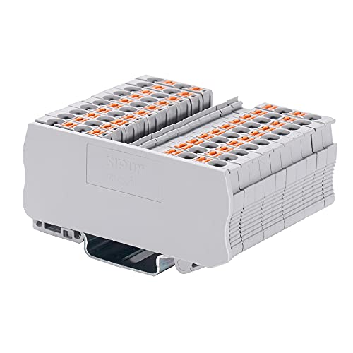 Sipun St2-2.5/2X2 Twin Spring Terminal Block Push In Type Pt Screwless Wire Din Rail Connector 30 Pcs Set #TOP3