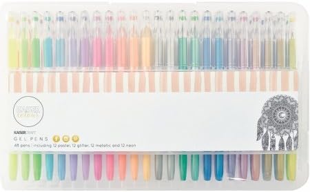 CL104 Colour Gel Pens - Pastel12; Glitter12; Metallic & Neon 12 - 48 per Pack
