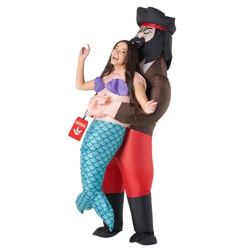 Morph Disfraces Inflables Pirata Adultos, Disfraz Inflable Sirena Adulto, Disfraz Hinchable Adulto, Disfraz Adulto Hinchable, Disfraz Inflable Adulto, Disfraz Halloween Adulto Tallas Única