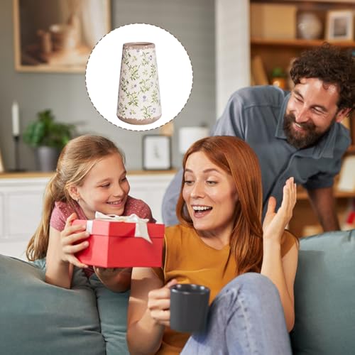 UPQQ Vintage Ceramic Vase, Tuscan Crackle Glaze Small Flower Vase with Blue and Beige, Rustic Retro Table Vases Decor for Farmhouse Living Room, Bookshelf, Office, Grand Millennial - Image 7