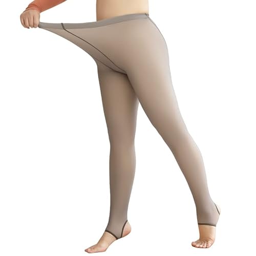 Thermiques Collants d'hiver Nude Translucides Polaire Grande Taille Leggings Pour Femmes Fourré Polaire Chaude Stretch Minces Taille Haute Épaississement Collants Impeccables Mince et Épais Grand Cover