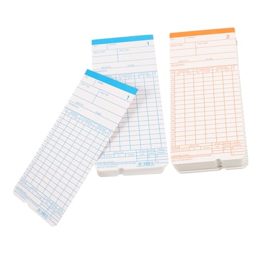 Enregistrer heures d'entrée et sortie avec la carte de pointage papier robuste pour employés
