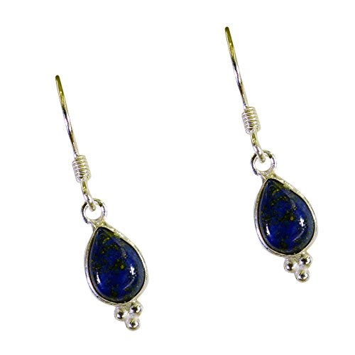 Pendientes de lapislázuli natural un regalo inolvidable de plata de ley para mujer 3