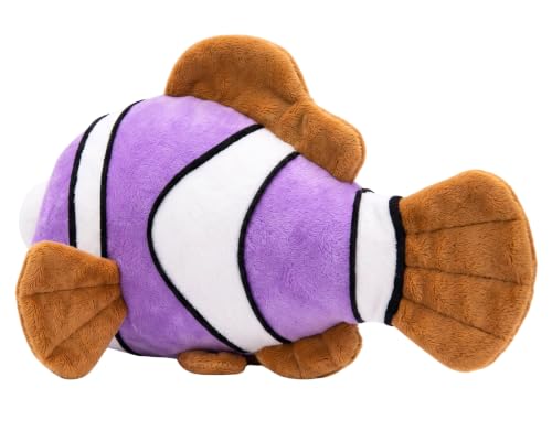 Image of Tickles Cute Big Eyes Fish Soft Stuffed Plush Animal Toy for Kids Boys & Girls Birthday Gift (Size: 25 cm Color: Purple)