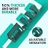 APEX Adjustable Toe Separators, Spreaders, Spacers, Straightener to Correct Toes for Men and Women, Bunion Corrector, Plantar Fasciitis, 50% Thicker, 2 Pairs, S/M and Large, Green