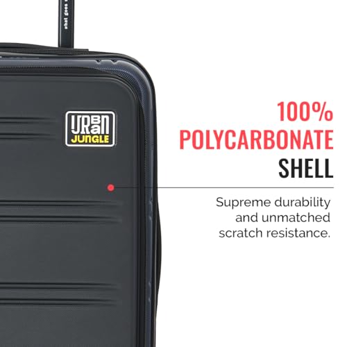 Image of Urban Jungle by Safari Hold-All Premium Small (55cm) Trolley Bag with Laptop Compartment,Polycarbonate Cabin Suitcase with 8 Silent Wheels&TSA Lock,Hardside Travelling Luggage for Both Men&Women(Navy)
