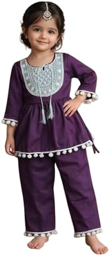 Kid Girls Printed Top & Bottom Clothing Set| Comfortable, Breathable, Lightweight, Skin Friendly|SL_77