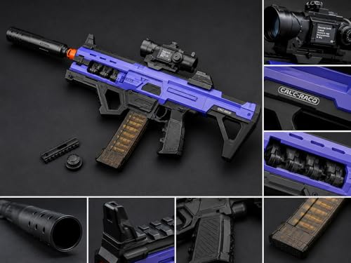 Image of Scar-L Gun Toy for Kids, Automatic Blazestrom Soft Bullet Machine Gun for Boys, Realistic Shooting Playing Gun with Foam Bullet, Scope & Magazine Guns for Adults