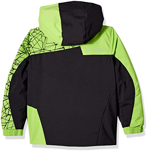 Spyder Boys' Mini Guard Ski Jacket, Black/Fresh/Black, Size 3 #TOP1