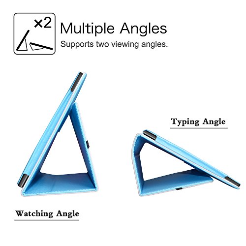 Rca 10 Viking/Ii Pro/Cambio W101 V2 Case,Liushan Pu Leather Slim Folding Stand Cover For 10.1" Rca 10 Viking Pro/Viking Ii Pro/Cambio W101 V2 Tablet,Light Blue #TOP3