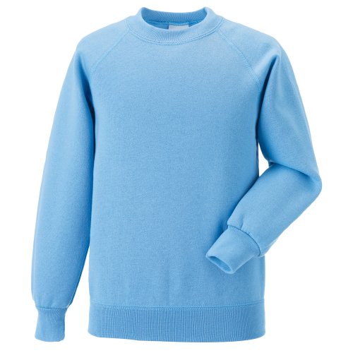 Jerzees Schoolgear Childrens Raglan Sleeve Sweatshirt (Pack of 2) (11-12) (Sky Blue)