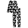 Biyejit Sugar Skull Pyjamas Set for Women Ladies Long Sleeve Sleepwear Pjs Round Neck Leisure Nightwear with Pockets for Pajama Party,Home Piece of 2 XS-6XL #4