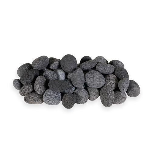 Starfire Designs Outdoor Rolled Lava Rock | Use in Fireplace or Fire Pit | Outdoor & Indoor Volcanic Rock for Natural Gas or Propane Fires | Decorative Landscaping | 10 lb Bag | 1" - 2" Diameter