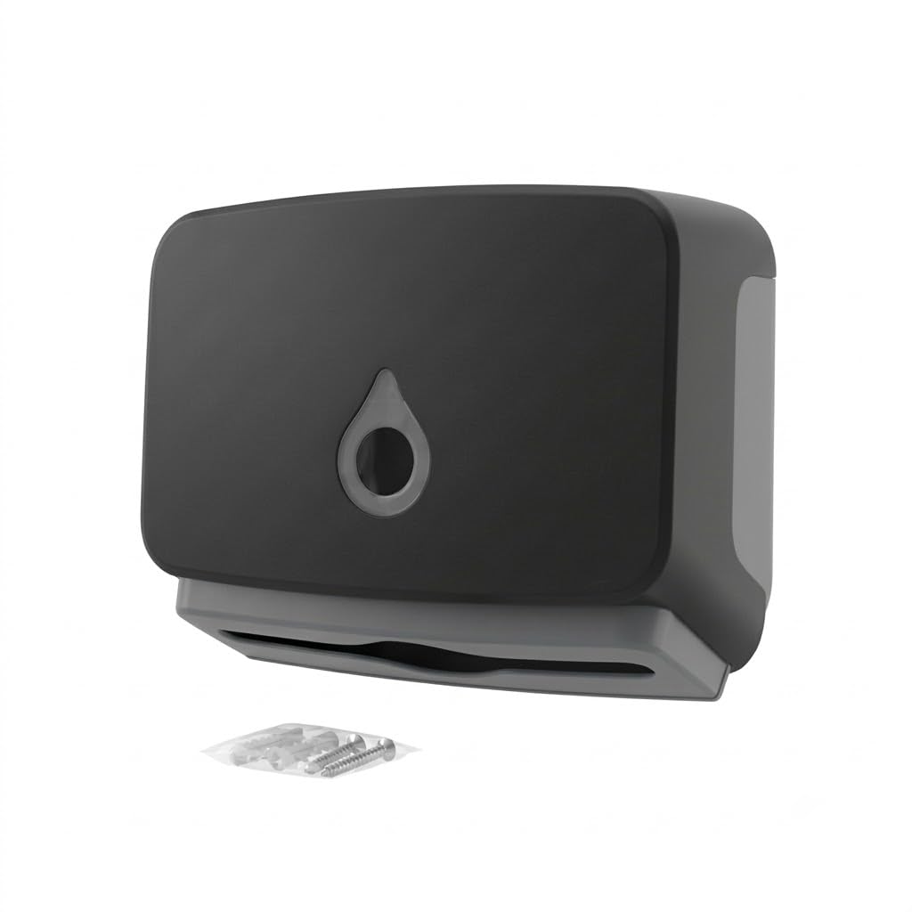 Modern Manual Wall-Mount Paper Towel Dispenser – Universal Multifold Hand Towel Holder for Home and Commercial Use NB-05 (Black)-image-24