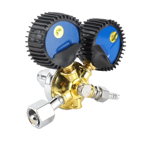 Regolatore di pressione CO2 Riduttore di pressione CO2 Regolatore di pressione a doppio manometro per bombola del gas Riduttore di pressione per saldatura ad anidride carbonica + regolatore di CO2
