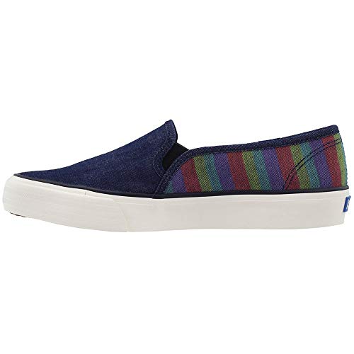 Image of Keds Womens Double Decker Canvas Slip On Sneakers Shoes Casual - Black