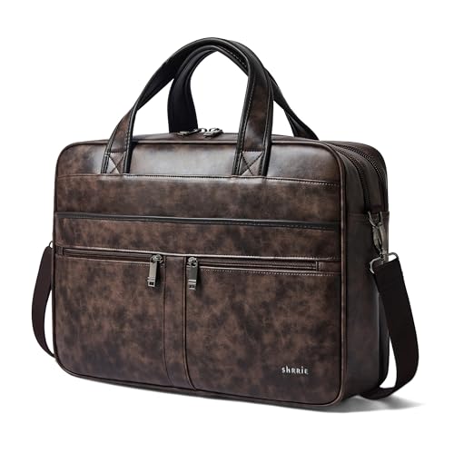 Maletín de cuero para hombres resistente al agua que protege tu laptop de 16"