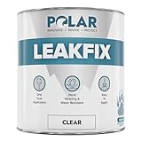 Polar Leak Seal Paint - Waterproof Roof Sealant for Leaks & Cracks - Seals and Protects Roofs, Gutters, & Drainpipes from UV Damage - Easy One Coat Application - Clear - 500ml