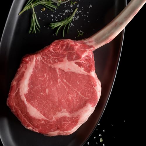 Kansas City Steak Company Gourmet Tomahawk Ribeye Steaks - 2 Massive 34 oz Cuts - Long Bone-In, Vacuum Sealed, Aged upto 28 Days for Ultimate Flavor