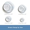Stasher Premium Reusable Silicone Stretch Lids Variety 4-Pack, Clear, 9", 6.5", 4.5", 2.5", Airtight Seal, Food Container Covers, BPA Free, Leak-free, Dishwasher Safe, Microwave Safe, Eco-Friendly #4