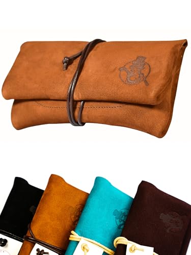Tabaktasche SEÑOR BOBO - Handgemacht in Deutschland - Premium Nubuk-Leder mit Filterfach -...