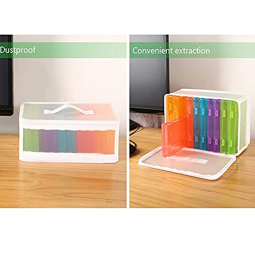 Gbivbe Photo Storage Bag 4X6, 10 Inner Large Photo Storage Box Photo Cases Store Up To 1000 Photos, Photo Organizer Cards Craft Keeper With Handle For Photo Puzzles Cards Seed Packets, 5 Colors #TOP4