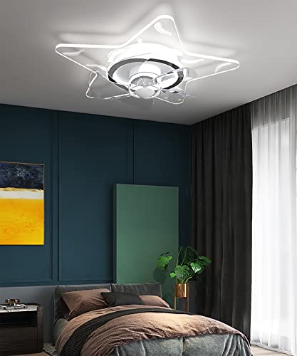 Ventilateur de plafond pour chambre à coucher avec lumière et télécommande - 2