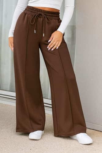 Image of Q - RIOUS Women's Wide Leg Drawstring Relaxed Fit Trouser