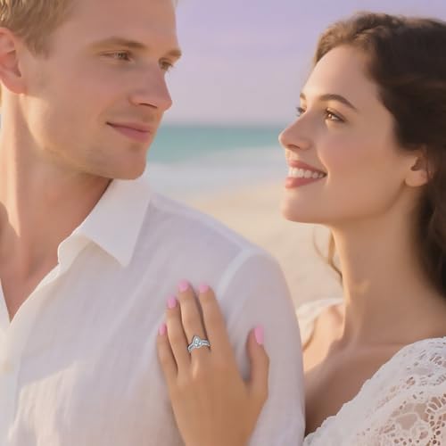 Lab Grown Diamond Rings for Women 925 Sterling Silver or 10K Gold White Gold/Rose Gold/Gold Diamond Engagement Ring（D Color VVS1/VVS2 ）4