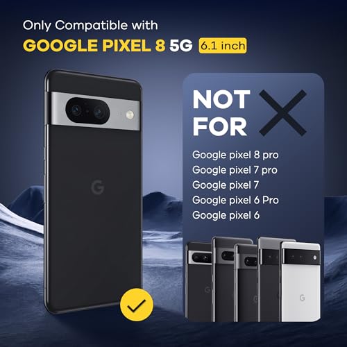 4 Pack FANGTIAN for Google Pixel 8 Screen Protector [Not Glass] - Film for Pixel 8 Screen Protector [6.1Inch][Fingerprint Compatible][Alignment Tool][7H Hybrid][2023]