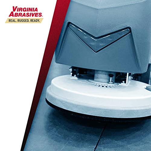 Virginia Abrasives 416-50177 - 5 Pack 17" White Floor Maintenance Pads - Cleaning Floor Replacement Pads, Thick Polishing Pad, Floors Cleaner/Polisher Pads, Non-Woven Floor Pads, Polishing Floor Pads #TOP7