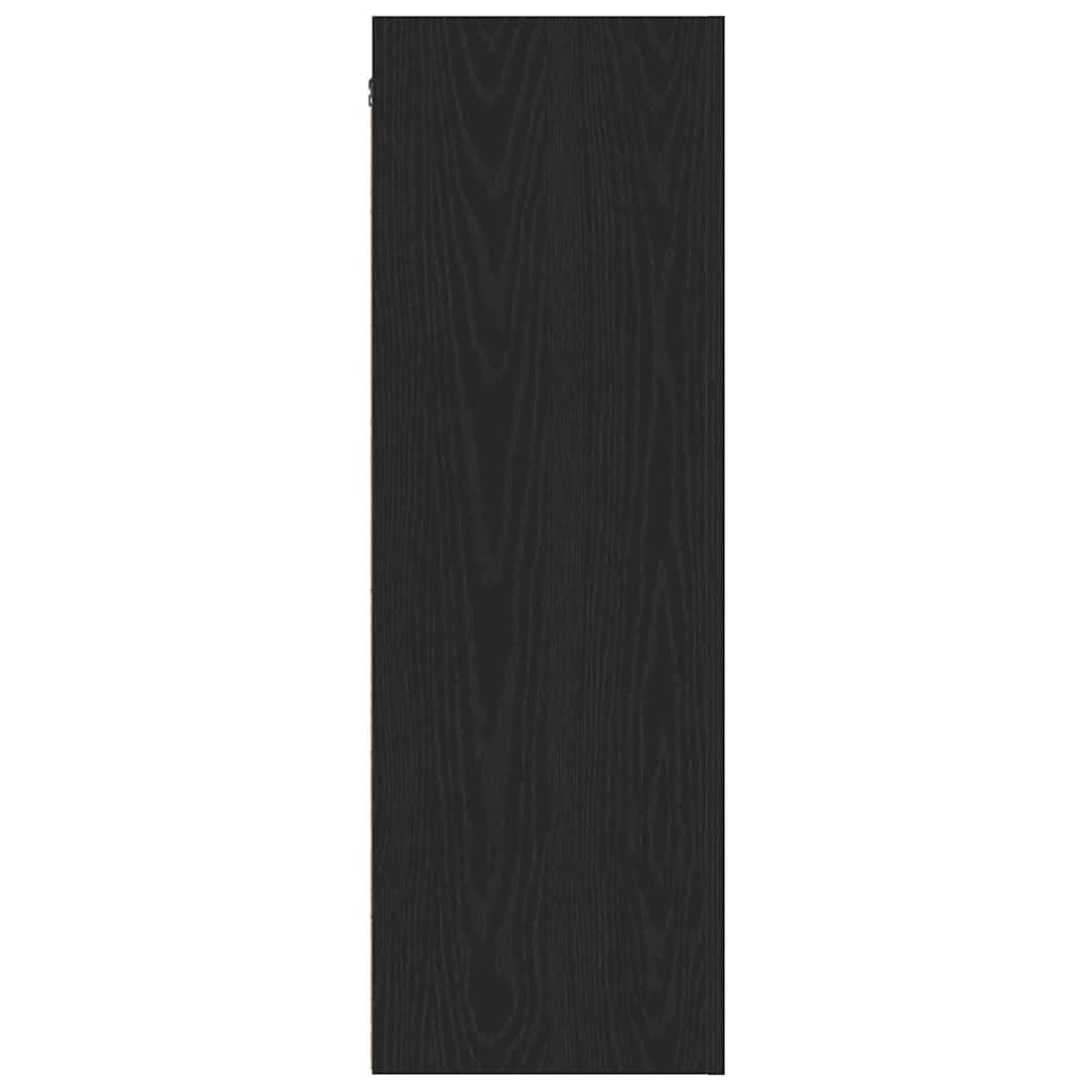 vidaXL Wand-TV-Schrank Schwarz Eichen-Optik 30,5 x 30 x 90 cm, Moderne Wohnzimmerschränke, Wand-TV-Möbel, rechteckige Medieneinheit, schickes Design, Platzsparende Lösung