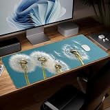 Leather Plant Desk Pad, Colorful Art Mouse Pad Large Computer Keyboard Gaming Mousepad Waterproof Desktop Protector & Cover, Decorative PU Leather Laptop Mouse Mat Home Decor 10 x 25.6 inch C161