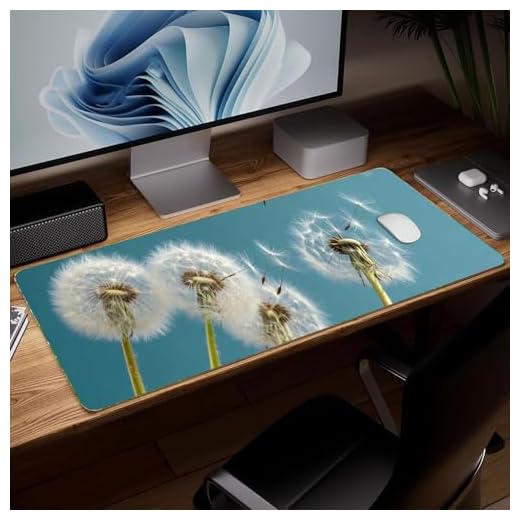 Leather Plant Desk Pad, Colorful Art Mouse Pad Large Computer Keyboard Gaming Mousepad Waterproof Desktop Protector & Cover, Decorative PU Leather Laptop Mouse Mat Home Decor 10 x 25.6 inch C161