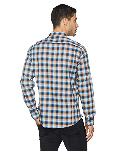 Image of blackberrys Men's Checkered Slim Fit Casual Shirt